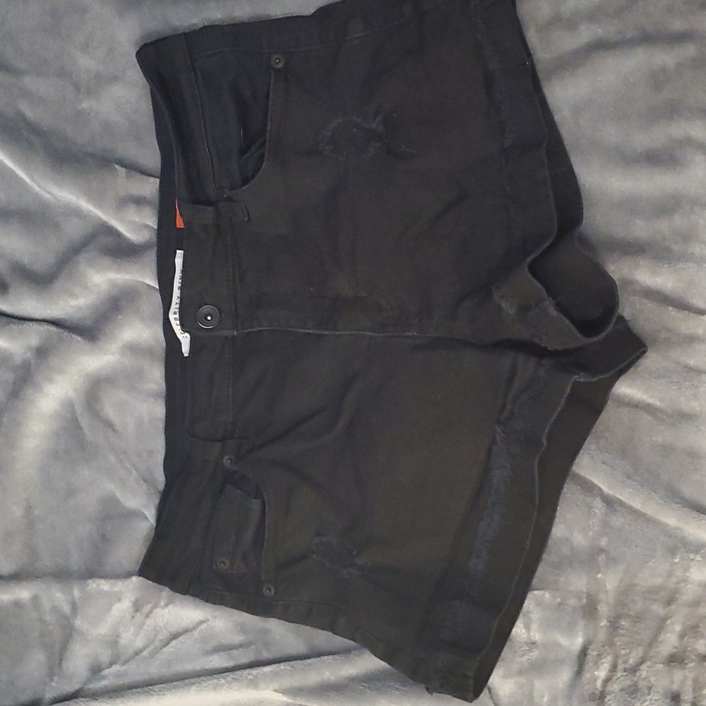 Black Jean shorts